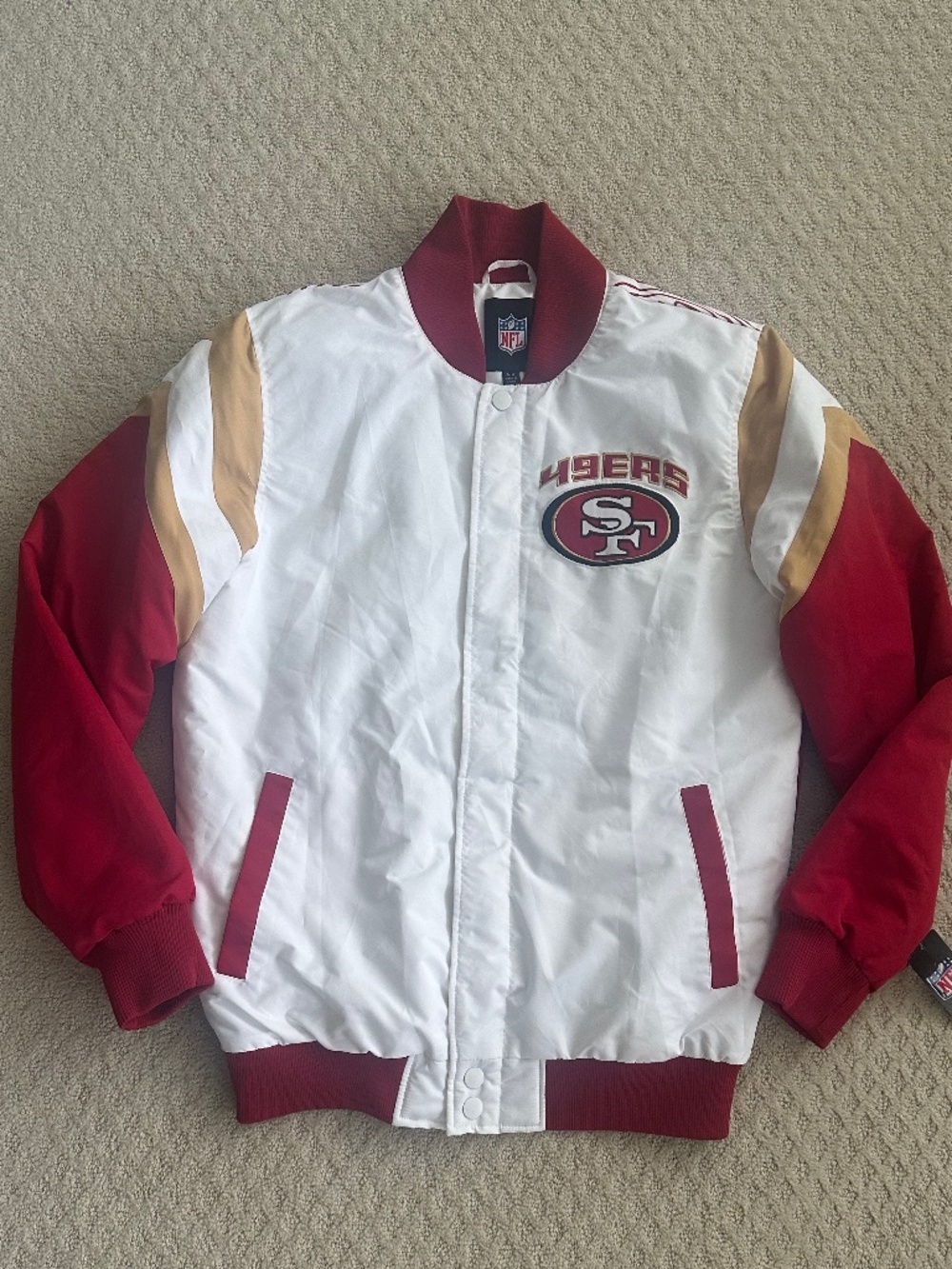 San Francisco 49ers G-III Sports NFL Team Apparel Varsity Jacket Large Game Day